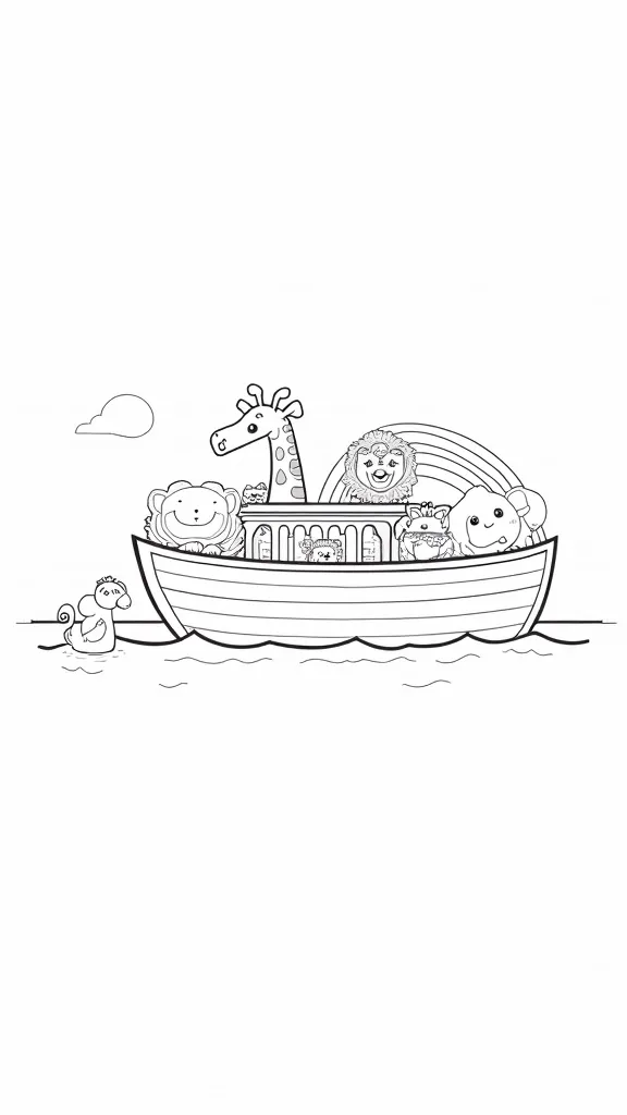 preschool noah’s ark coloring pages